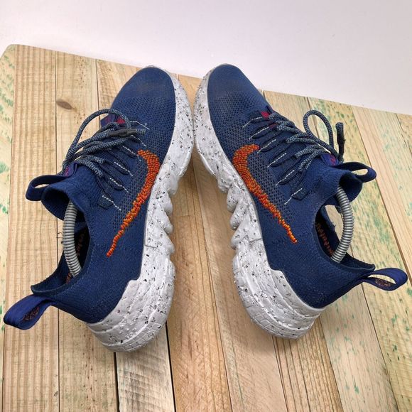 Nike Space Hippie 1 Shoes Mens Size 8 Navy Orange Athletic Running DN0010-400 - Picture 6 of 14